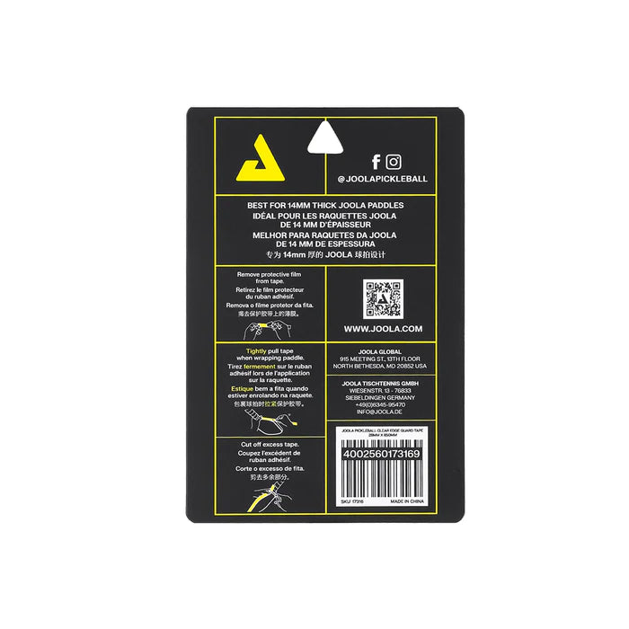 JOOLA Pickleball Clear Edge Guard Tape 28mm x 850mm
