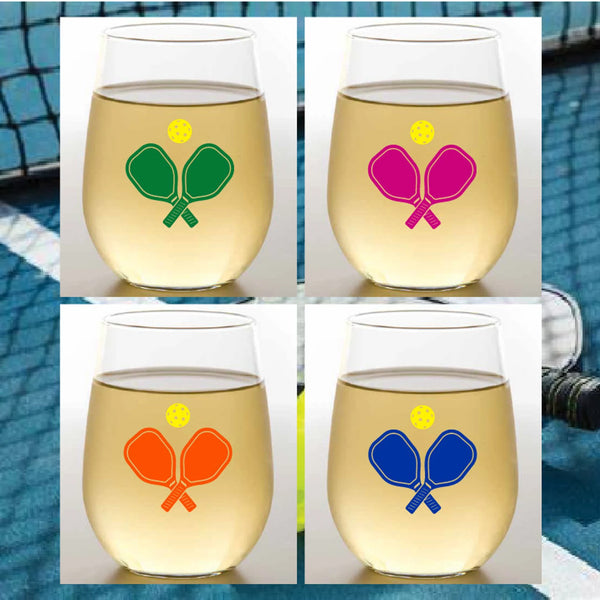 Pickleball Shatterproof Wine Glass