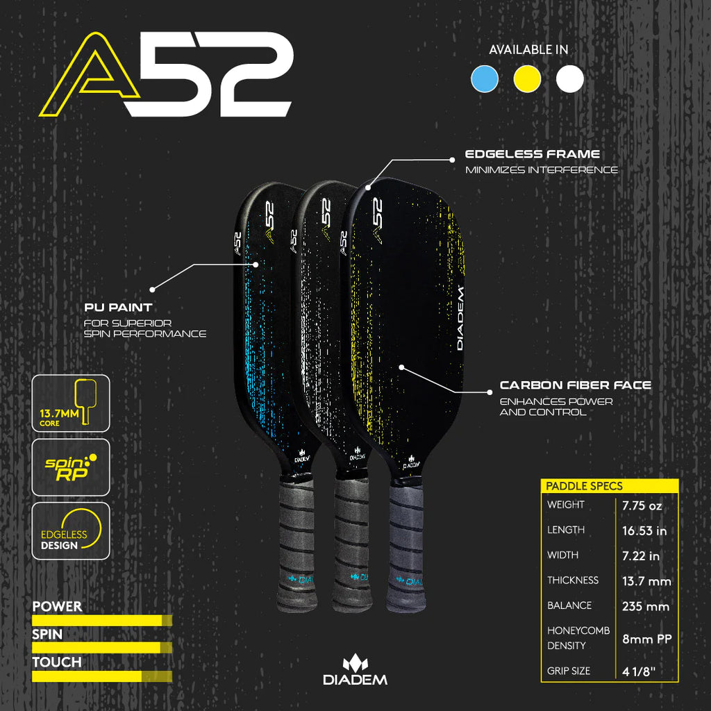 DIADEM A52 ピックルボール　 セット Diadem A52 Performance Pickleball Paddle – Diadem Sports