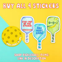 One More Game - Pickleball Sticker