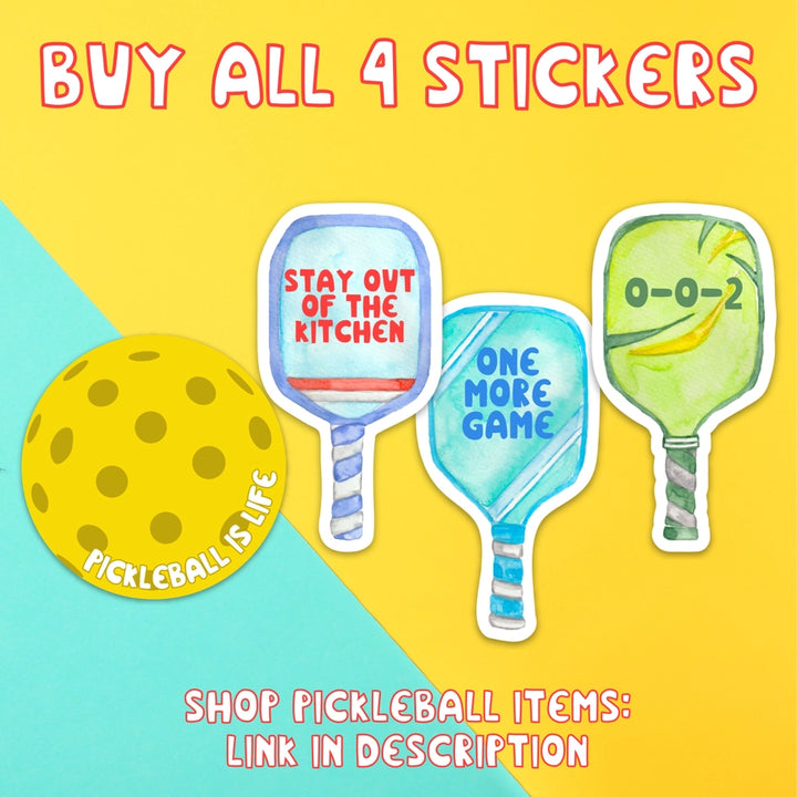 One More Game - Pickleball Sticker