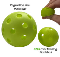 Bzer Mini Pickleballs - Sleeve of 3 (Soft Rubber Training Balls)