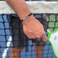 Men's Pickleball Stainless Steel Carbon Fiber Bracelet
