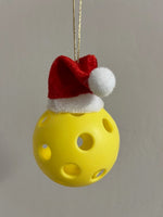 Santa Pickleball Ornament