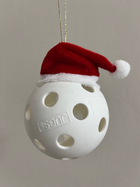 Santa Pickleball Ornament