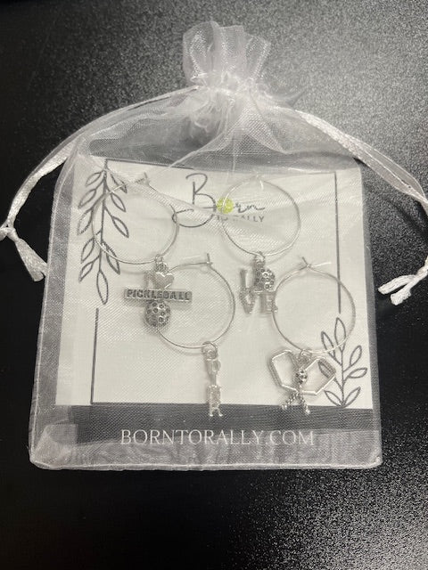 Pickleball Wine Charms