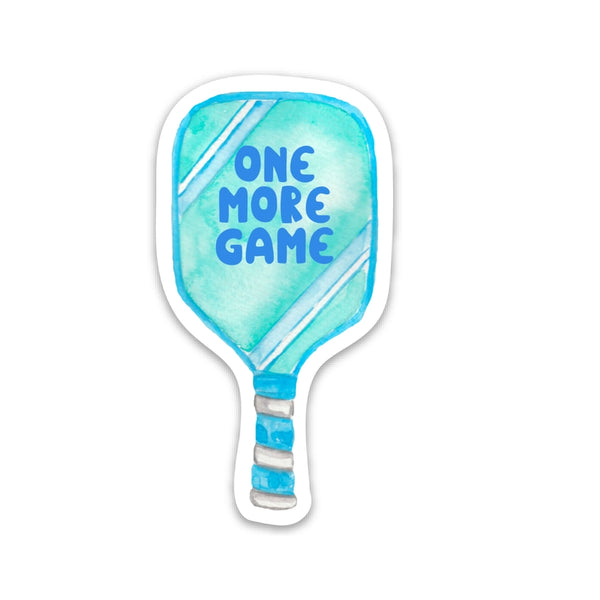 One More Game - Pickleball Sticker