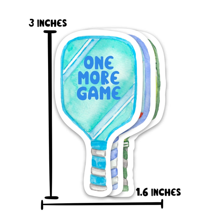 One More Game - Pickleball Sticker