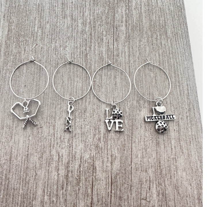 Pickleball Wine Charms