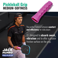 Hesacore Pickleball Grip - 5.25 Inches Long - Regular Soft Feel - Pink