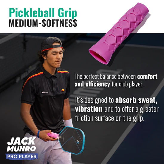 Hesacore Pickleball Grip - 5.25 Inches Long - Regular Soft Feel - Pink