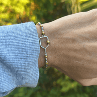 Two Tone Pickleball Beaded Bracelet