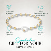 Two Tone Pickleball Beaded Bracelet
