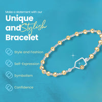 Two Tone Pickleball Beaded Bracelet
