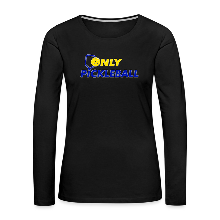 Women's Long Sleeve - Only Pickleball - black