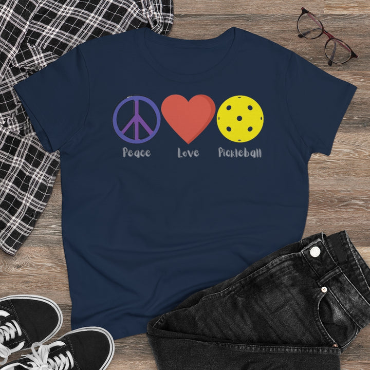 Women's T-Shirt - Peace Love Pickleball