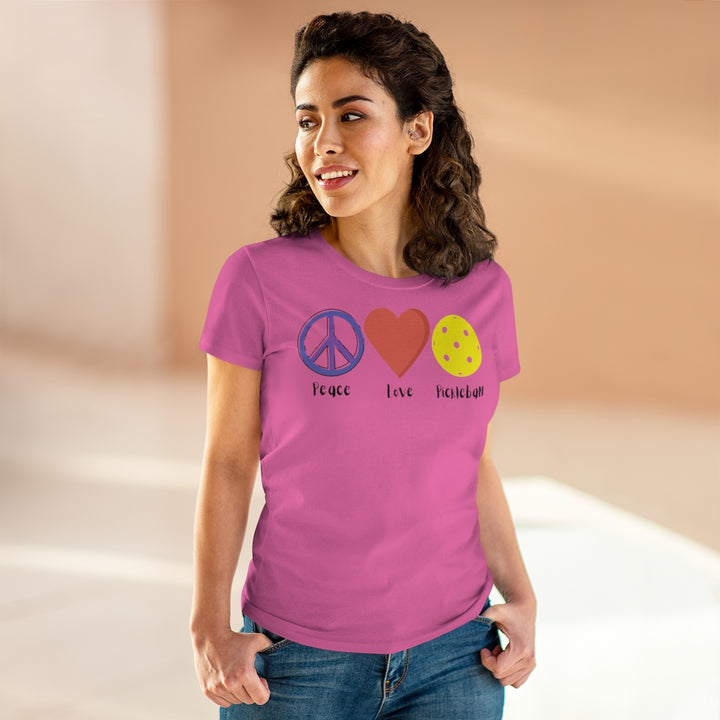 Women's T-Shirt - Peace Love Pickleball