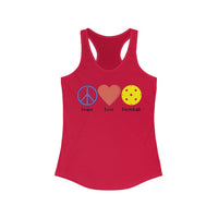 Women's Tank - Peace Love Pickleball