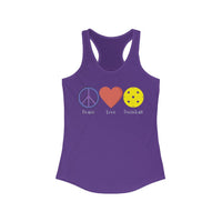 Women's Tank - Peace Love Pickleball