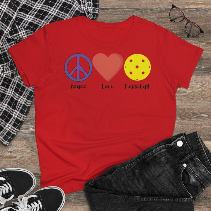 Women's T-Shirt - Peace Love Pickleball