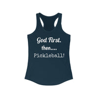 Women's Tank - God First Then Pickleball