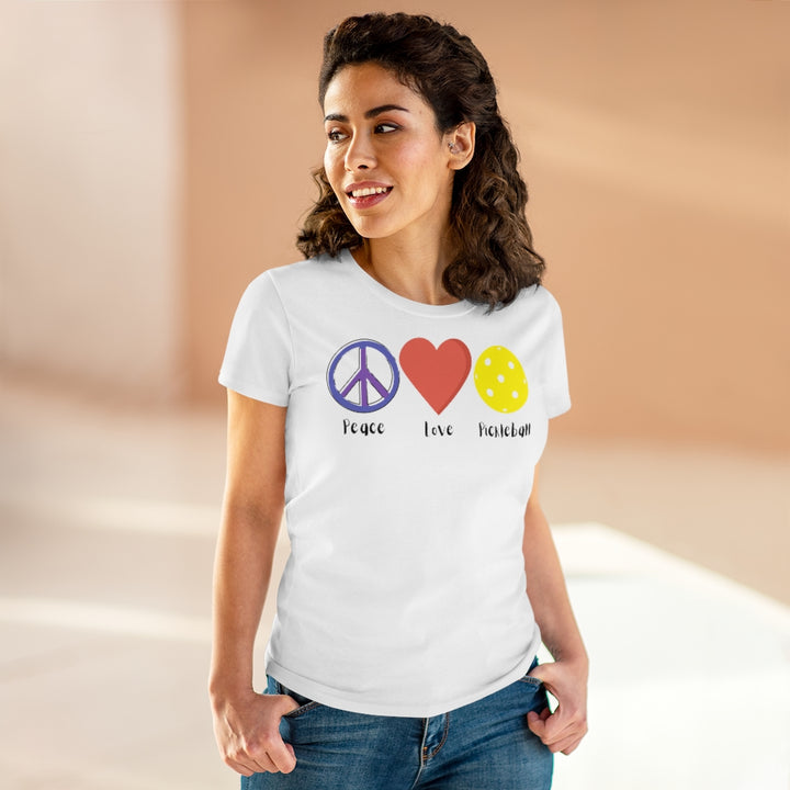 Women's T-Shirt - Peace Love Pickleball