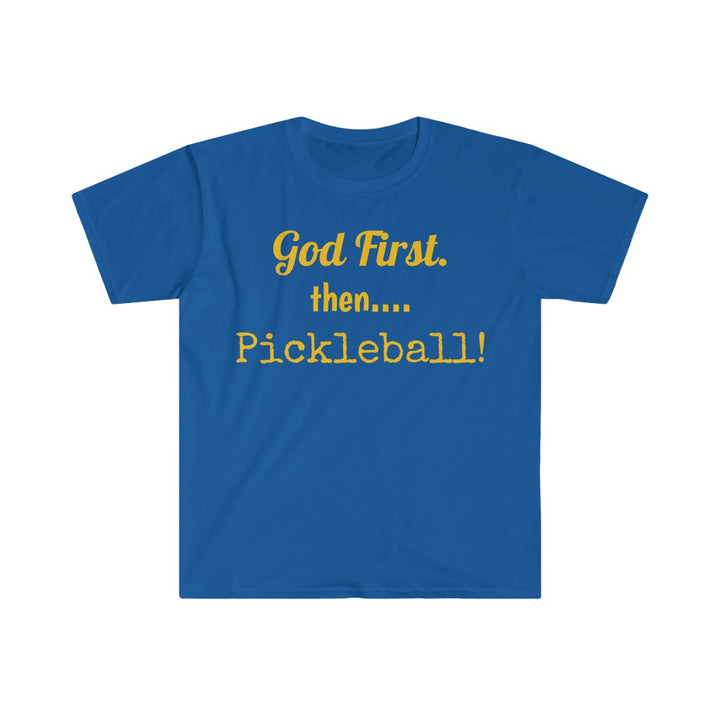 Men's T-Shirt - God First Then Pickleball