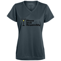 Women's V-Neck Dry Fit - Please Dink Responsibly
