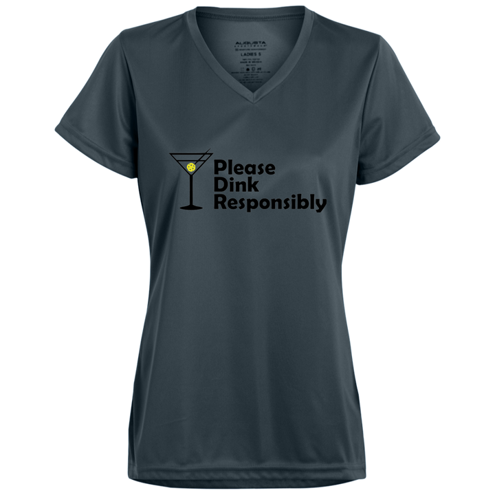 Women's V-Neck Dry Fit - Please Dink Responsibly