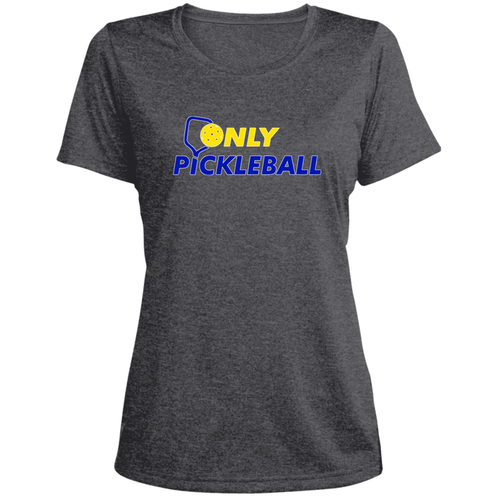 Women's Scoop Neck Dry Fit - Only Pickleball (Heather)
