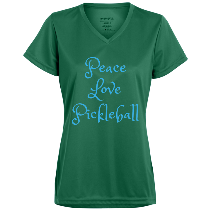Women's V-Neck Dry Fit - Peace Love Pickleball