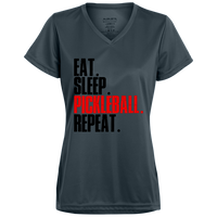 Women's V-Neck Dry Fit - Eat Sleep Pickleball Repeat