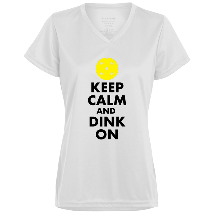 Women's V-Neck Dry Fit - Keep Calm and Dink On