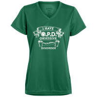 Women's V-Neck Dry Fit - O.P.D. (white print)