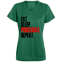 Women's V-Neck Dry Fit - Eat Sleep Pickleball Repeat