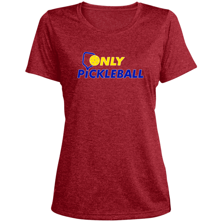 Women's Scoop Neck Dry Fit - Only Pickleball (Heather)