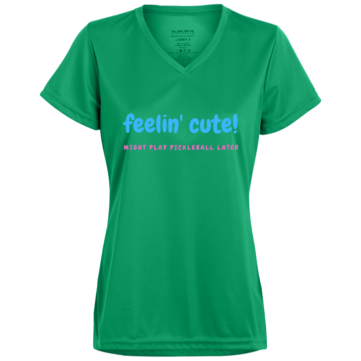 Women's V-Neck Dry Fit - Feeling Cute