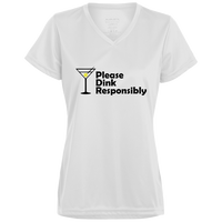 Women's V-Neck Dry Fit - Please Dink Responsibly