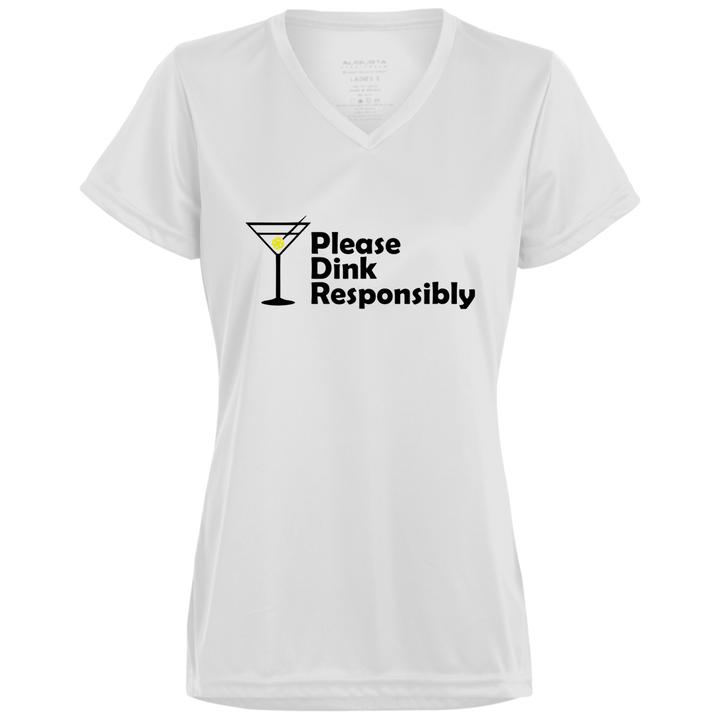 Women's V-Neck Dry Fit - Please Dink Responsibly
