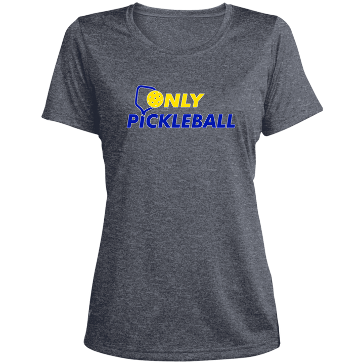 Women's Scoop Neck Dry Fit - Only Pickleball (Heather)