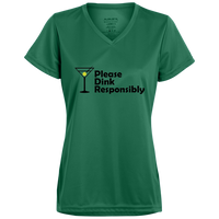 Women's V-Neck Dry Fit - Please Dink Responsibly