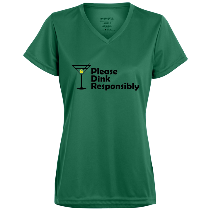 Women's V-Neck Dry Fit - Please Dink Responsibly