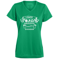 Women's V-Neck Dry Fit - O.P.D. (white print)