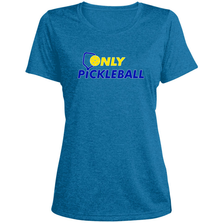 Women's Scoop Neck Dry Fit - Only Pickleball (Heather)