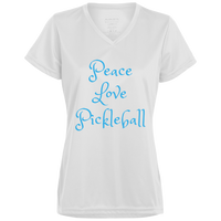Women's V-Neck Dry Fit - Peace Love Pickleball