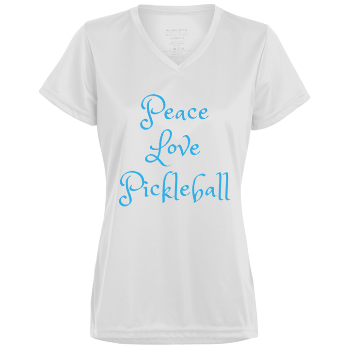 Women's V-Neck Dry Fit - Peace Love Pickleball