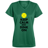 Women's V-Neck Dry Fit - Keep Calm and Dink On