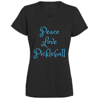 Women's V-Neck Dry Fit - Peace Love Pickleball