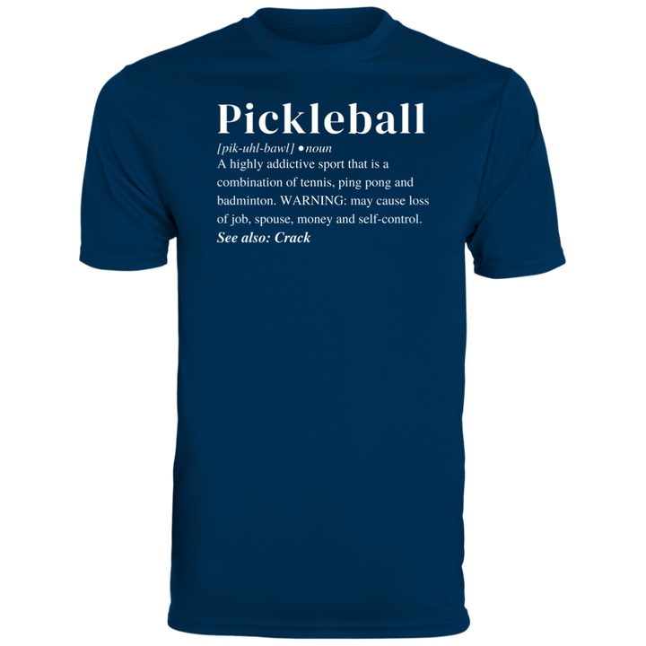 Men's Dry Fit - Pickleball Definition (white print)