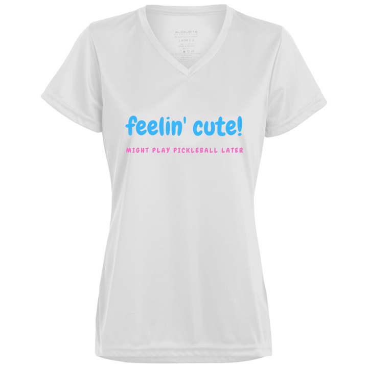 Women's V-Neck Dry Fit - Feeling Cute